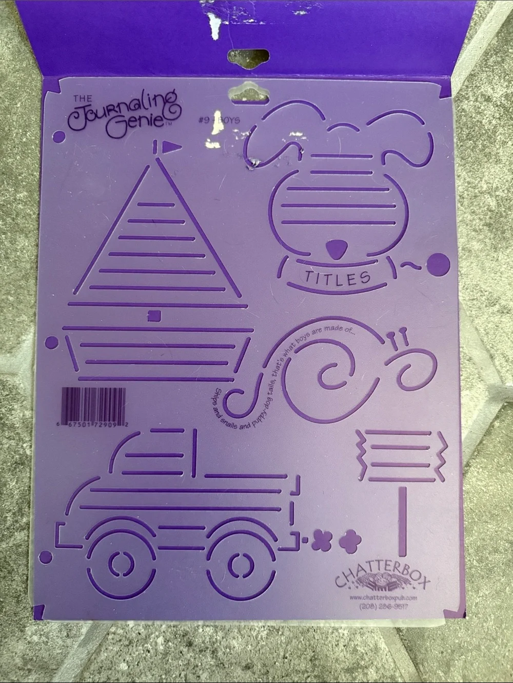 The Journaling Genie Chatterbox Stencil Set of 8 Writing Stencils Crafts Journal